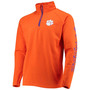 Men's Orange Clemson Tigers Terminal Tackle Fleece Raglan Omni-Shade Quarter-Zip Jacket