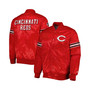 Men's Red Cincinnati Reds Pick and Roll Satin Varsity Full-Snap Jacket