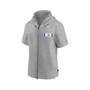 Men's Heathered Gray Minnesota Vikings Sideline Showout Short Sleeve Full-Zip Hoodie Jacket