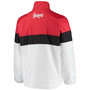 Men's White Nebraska Huskers No Huddle Half-Zip Pullover Jacket
