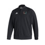Men's Black Miami Hurricanes Miami Nights Strategy Woven Primeblue Full-Zip Bomber Jacket