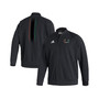 Men's Black Miami Hurricanes Miami Nights Strategy Woven Primeblue Full-Zip Bomber Jacket