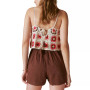 Women's Crochet-Bodice Romper
