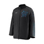 Men's Black Miami Marlins Authentic Collection Team Dugout Full-Zip Jacket