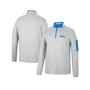 Men's Heathered Gray, Blue UCLA Bruins Country Club Windshirt Quarter-Zip Jacket