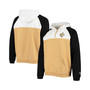 Men's Gold, White New Orleans Saints Gametime Quarter-Zip Hoodie Jacket