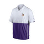 Men's White, Purple Minnesota Vikings Sideline Coaches Half-Zip Short Sleeve Jacket