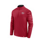 Men's Branded Scarlet San Francisco 49ers Ringer Quarter-Zip Jacket