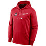 Men's Red Washington Nationals Authentic Collection Logo Stack Performance Pullover Hoodie