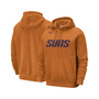 Men's Orange Phoenix Suns Courtside Versus Stitch Split Pullover Hoodie