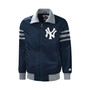 Men's Navy New York Yankees The Captain II Full-Zip Varsity Jacket