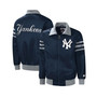 Men's Navy New York Yankees The Captain II Full-Zip Varsity Jacket