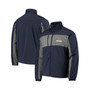 Men's Navy Chicago Bears Circle Zephyr Softshell Full-Zip Jacket
