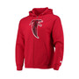 Men's Red Atlanta Falcons Throwback Logo Full-Zip Hoodie