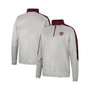 Men's Gray and Maroon Texas A&M Aggies Bushwood Fleece Quarter-Zip Jacket