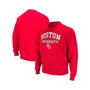 Men's Red Boston University Arch & Logo Crew Neck Sweatshirt