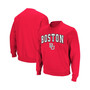 Men's Red Boston University Arch & Logo Crew Neck Sweatshirt
