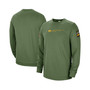 Men's Olive Iowa Hawkeyes Military-Inspired Pullover Sweatshirt