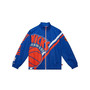Men's Blue New York Knicks Exploded Logo Warm-Up Full-Zip Jacket