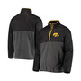 Men's Gray, Black Iowa Hawkeyes College Advanced Transitional Half-Zip Jacket