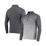 Men's Black, Heathered Gray Pittsburgh Steelers Throwback Cycle Quarter-Zip Jacket