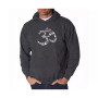 Men's Word Art Hooded Sweatshirt - Om Symbol