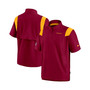 Men's Burgundy Washington Football Team Sideline Coaches Short Sleeve Quarter-Zip Jacket