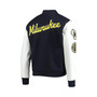 Men's Navy Milwaukee Brewers Varsity Logo Full-Zip Jacket