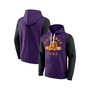 Men's Branded Purple, Black Phoenix Suns Attack Colorblock Pullover Hoodie