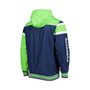 Men's College Navy, Gray Seattle Seahawks Extreme Full Back Reversible Hoodie Full-Zip Jacket