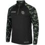 Men's Black Marquette Golden Eagles OHT Military-Inspired Appreciation Take Flight Raglan Quarter-Zip Jacket