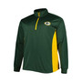Men's Green Green Bay Packers Big and Tall Quarter-Zip Top