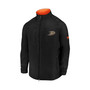 Men's Branded Black Anaheim Ducks Authentic Pro Locker Room Rink Raglan Full-Zip Jacket