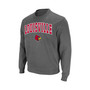 Men's Charcoal Louisville Cardinals Arch & Logo Tackle Twill Pullover Sweatshirt