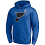 Men's Ryan O'Reilly Blue St. Louis Blues Captain Patch Authentic Stack Name and Number Pullover Hoodie