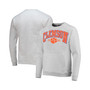 Men's Heathered Gray Clemson Tigers Upperclassman Pocket Pullover Sweatshirt