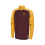 Men's Burgundy Washington Commanders Combine Authentic O-Line Raglan Half-Zip Jacket