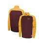 Men's Burgundy Washington Commanders Combine Authentic O-Line Raglan Half-Zip Jacket