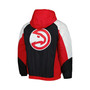 Men's Red Atlanta Hawks Body Check Raglan Hoodie Half-Zip Jacket
