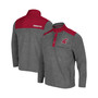 Men's Heathered Charcoal, Crimson Washington State Cougars Huff Snap Pullover