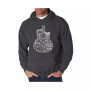 Men's Languages Guitar Word Art Hooded Sweatshirt