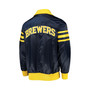 Men's Navy Milwaukee Brewers The Captain II Full-Zip Varsity Jacket