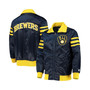 Men's Navy Milwaukee Brewers The Captain II Full-Zip Varsity Jacket