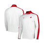 Men's White Wisconsin Badgers Lightweight Mock Neck Performance Quarter-Zip Jacket