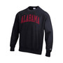 Men's Black Alabama Crimson Tide Arch Reverse Weave Pullover Sweatshirt