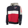 Men's Navy, Red Houston Texans Playoffs Color Block Full-Zip Hoodie