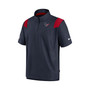 Men's Navy Houston Texans Sideline Coaches Short Sleeve Quarter-Zip Jacket