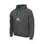 Men's Charcoal Ohio Bobcats Arch and Logo Pullover Hoodie