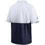 Men's White and Navy Tennessee Titans Sideline Coaches Half-Zip Short Sleeve Jacket