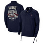 Men's Navy NBA 75th Anniversary Coaches Courtside Full-Snap Jacket